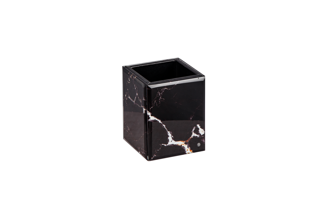 BLACK MARBLE TOOTHBRUSH HOLDER