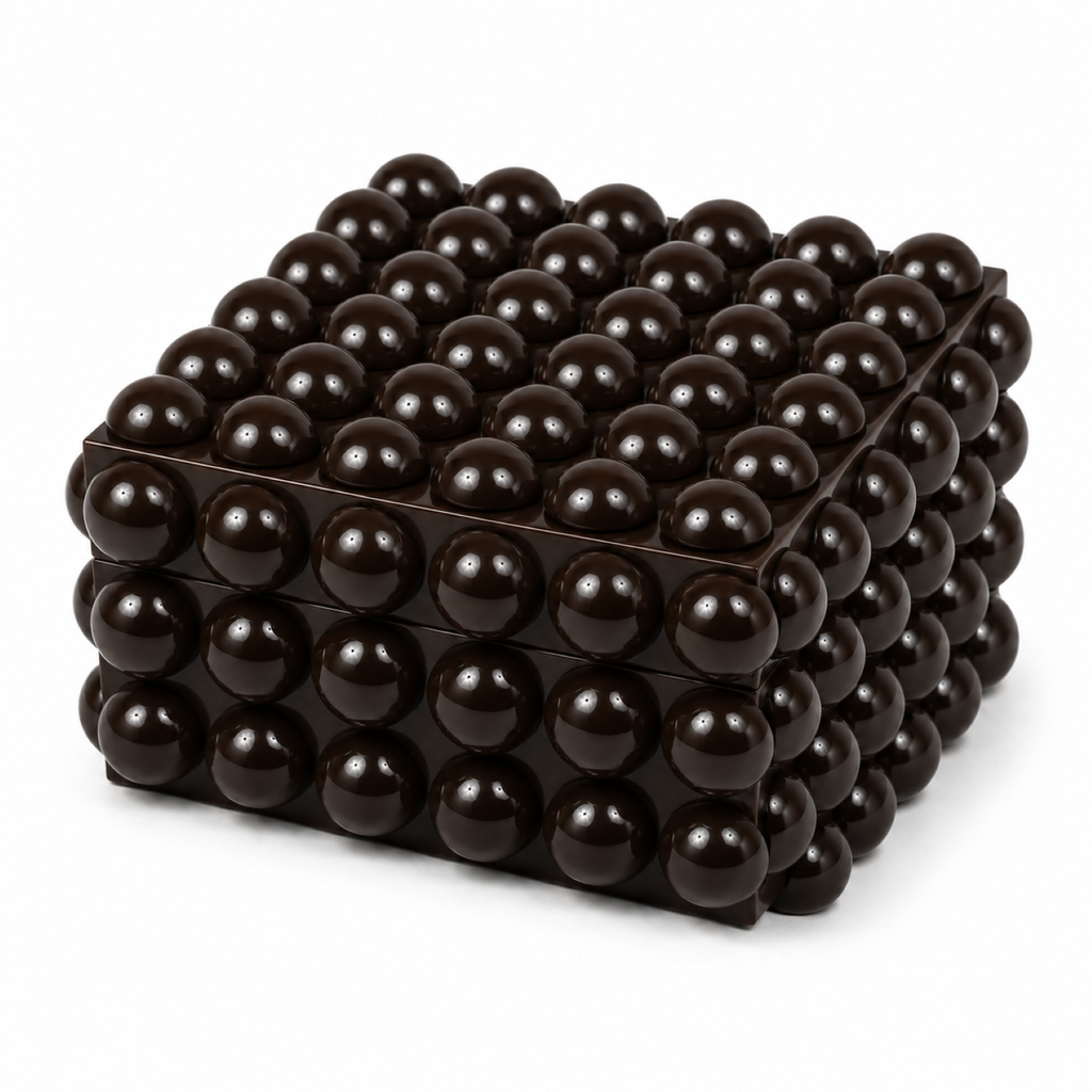 DARK BROWN RESIN BUBBLES BOX