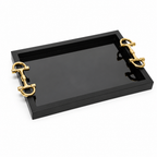 BLACK GLASS-REX TRAY