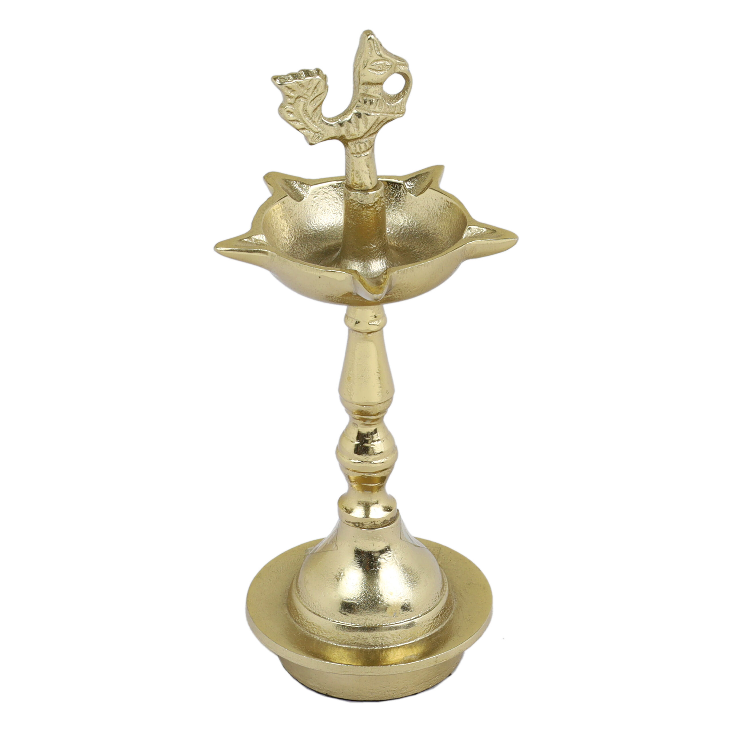 GOLD PEACOCK DIYA
